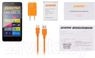 Смартфон Digma Linx A500 3G (графит)
