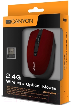 Мышь Canyon CNS-CMSW5R (красный)