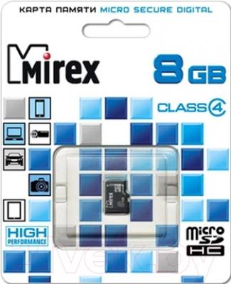 Карта памяти Mirex microSDHC (Class 4) 8GB (13612-MCROSD08)