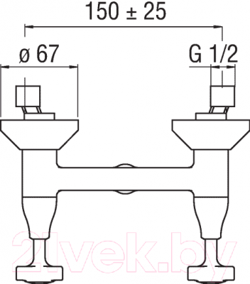 Смеситель Teknobili Carlos Primero CP230/T3CR