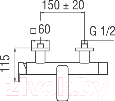 Смеситель Teknobili Loop LP90110/1CR