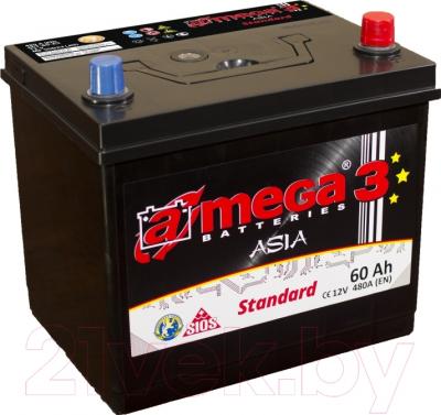Автомобильный аккумулятор A-mega Standard Asia 60JR (60 А·ч)