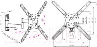 Кронштейн для телевизора Kromax Atlantis-15 (серый)