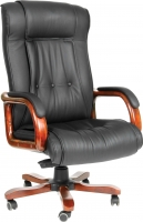 Кресло офисное Chairman 653 (черный, кожа) - 