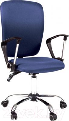 Кресло офисное Chairman 9801 (синий/хром)