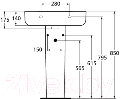 Умывальник Ideal Standard Connect ARC E787501