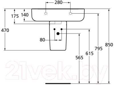 Умывальник Ideal Standard Connect ARC E787501