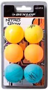 Набор мячей для настольного тенниса DUNLOP Nitro Glow Funball 679213