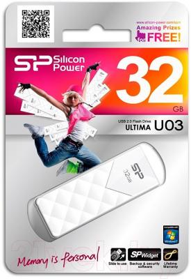 Usb flash накопитель Silicon Power Ultima U03 32GB (SP032GBUF2U03V1W)