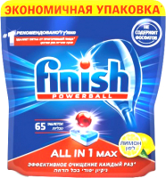 

Таблетки для посудомоечных машин Finish, All in One Max Лимон