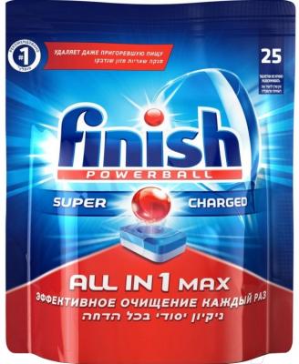 Таблетки для посудомоечных машин Finish All in One Max (25шт)