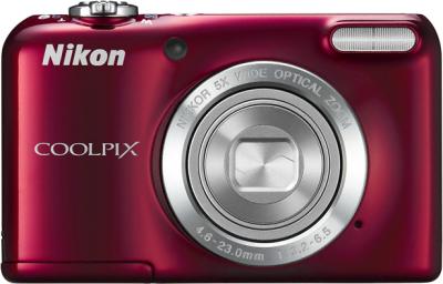 Компактный фотоаппарат Nikon Coolpix L27 Red - общий вид