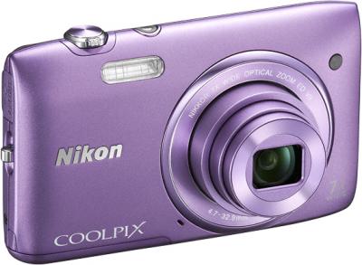 Компактный фотоаппарат Nikon Coolpix S3500 Purple - общий вид