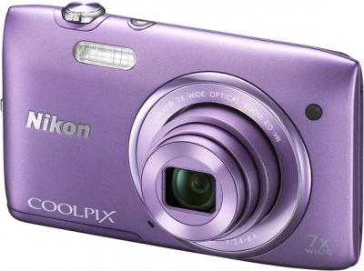 Компактный фотоаппарат Nikon Coolpix S3500 Purple - общий вид