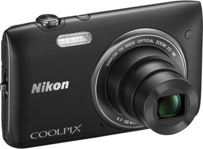 Компактный фотоаппарат Nikon Coolpix S3500 Black - общий вид