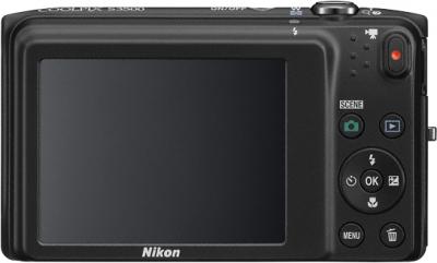 Компактный фотоаппарат Nikon Coolpix S3500 Black - общий вид
