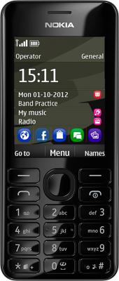 Мобильный телефон Nokia Asha 206 (Black) - общий вид