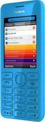 Мобильный телефон Nokia Asha 206 (Cyan) - общий вид