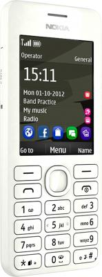 Мобильный телефон Nokia Asha 206 Dual White - общий вид