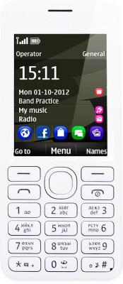 Мобильный телефон Nokia 206 White - общий вид