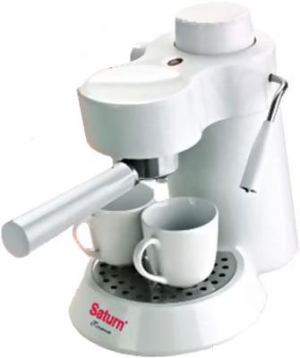 Кофеварка эспрессо Saturn ST-CM7086 (белый) - общий вид