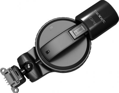 Автомобильный видеорегистратор Texet DVR-2GP (Black) - GPS приемник SiRF Star III с креплением