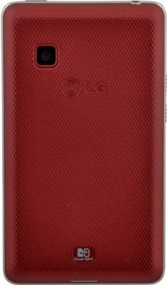 Мобильный телефон LG T375 Cookie Smart Burgundy Patterned - задняя крышка