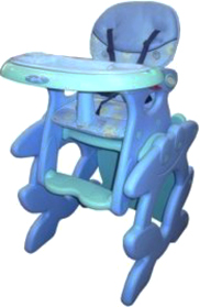 Стульчик для кормления Amalfy ФРОШ (голубой) - общий вид