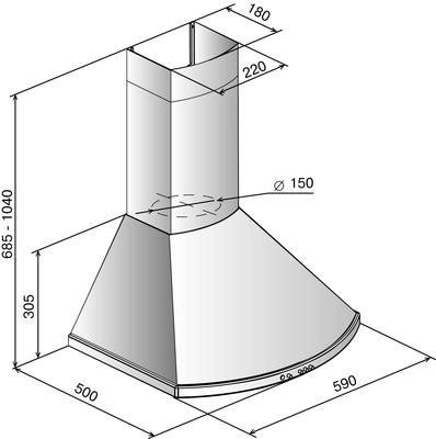 Вытяжка купольная Elikor Сигма 60П-650-К3Г (антрацит/бронза) - общий вид