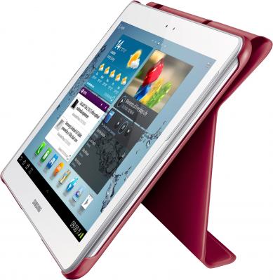 Чехол для планшета Samsung TAB 2 10.0/P5100 Garnet Red - вид сбоку с планшетом