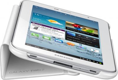 Чехол для планшета Samsung TAB 2 7.0/P3100 White - вид сбоку с планшетом