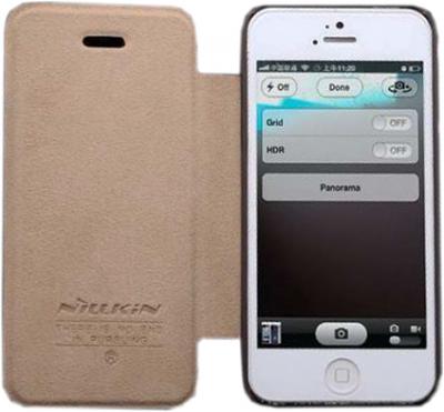 Чехол-флип Nillkin Crossed Style Brown (для iPhone 5) - общий вид