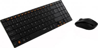 Клавиатура+мышь Rapoo 9060 Black - вид сбоку