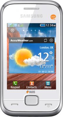 Мобильный телефон Samsung C3312 Rex 60 Duos Pearl White - общий вид