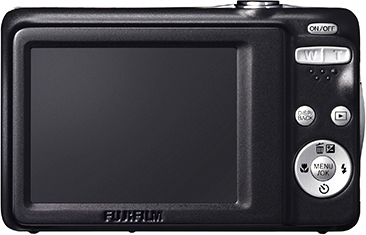 Компактный фотоаппарат Fujifilm FinePix JV500 Red - вид сзади