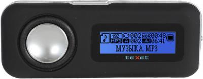 MP3-плеер Texet T-279 (4Gb) Black - вид спереди