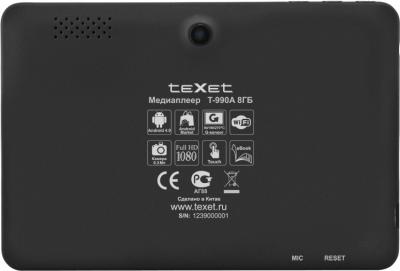 MP3-плеер Texet T-990A (8Gb) Black - вид сзади