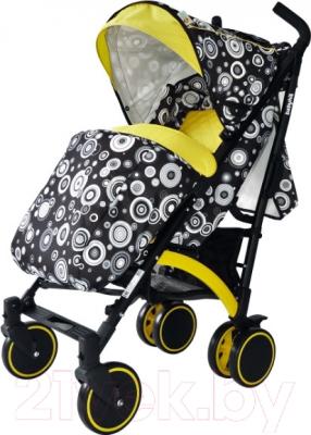 Детская прогулочная коляска Babyhit Rainbow Circles (Black/Yellow)