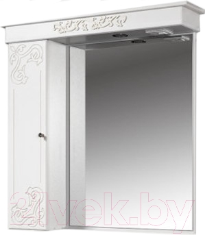 Шкаф с зеркалом для ванной Bliss Амелия 3 / 0455.11 (патина серебро)