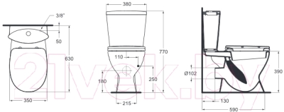 Унитаз напольный Ideal Standard Oceane W909001