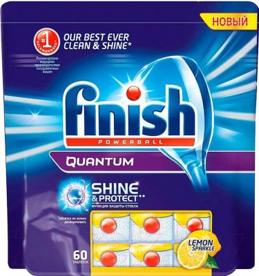 Таблетки для посудомоечных машин Finish Quantum Max Лимон (60шт)