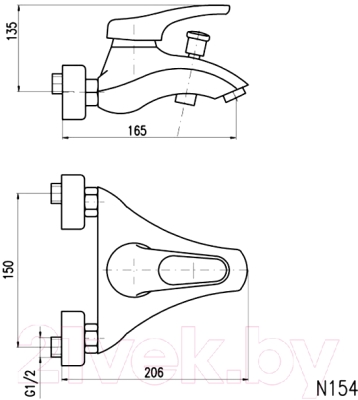 Смеситель Slezak RAV Nil N154.5