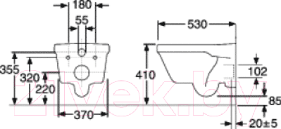 Унитаз подвесной Gustavsberg Hygienic Flush 5G84HR01