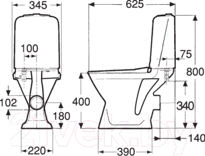 Унитаз напольный Gustavsberg Basic 392 (GB1039226105)