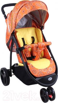 Детская прогулочная коляска Babyhit Trinity (оранжевый с кругами)