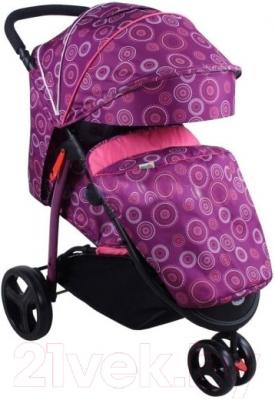Детская прогулочная коляска Babyhit Trinity (фиолетовый с кругами)