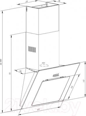 Вытяжка наклонная Pyramida NR 60 Black IX MU/U