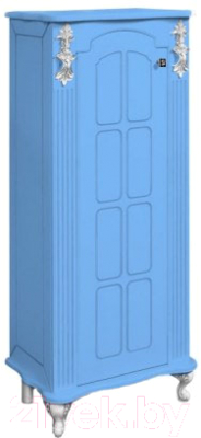 Шкаф-полупенал для ванной Bliss Версаль 1Д / 0454.2 (голубой)