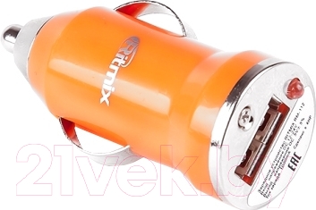 Адаптер питания автомобильный Ritmix RM-112 (оранжевый)
