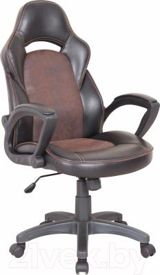 Кресло офисное Halmar Lizard (черный/коричневый)
